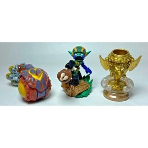 3 Skylanders Superchargers Super Shot Stealth Elf Burn Cycle Sky Trophy Untested